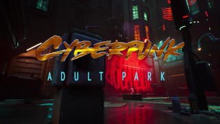 Cyberpunk volwassen themapark-gameplay - speel met grote tieten