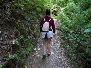 friend walks, hiking, outside, non nude