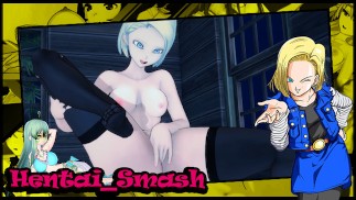 Android 18将她的阴部手指放在一个僻静的度假胜地-龙珠无尽中。