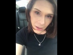 Rubbing pussy in car 