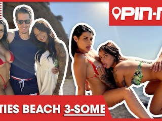 Rosa y Sofia Arruinar Su Boner En La Playa! PINME