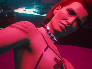 Cyberpunk. Sex with a blonde in erotic lingerie  Porno Game 3d
