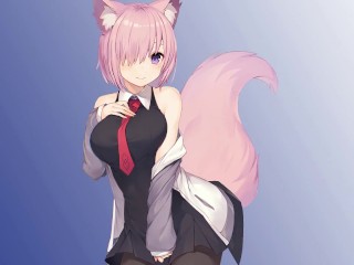 Busty Kitsune Teacher Gets Turned on after Catching you Drawing Lewd Art in Class!