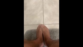 Manly hairy foot play 