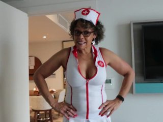 Nurse comes to see patient in_his room