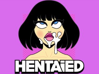 HENTAIED - Future Technology - Best Blowjob from Beautiful Redhead Robot & Extreme Bukkake screenshot number 0