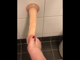 vertical video, feet, solo female, toys