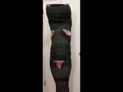 Preview 3 of Tickling and Edging My Mummified Femdom Submissive with CBT