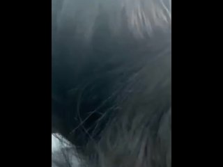 vertical video, public, blowjob, brunette