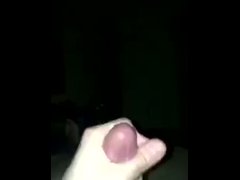 Solo cumshot from chubby white boy