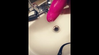 My sticky juices after ploughing myself with my vibe~ (Short vid)