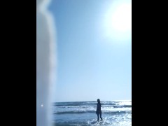 Dance in the water at sea