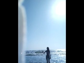 Dance in the water at sea