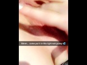 Preview 5 of Snapchat teen sexting daddy, fucking myself & squirting