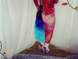 solo female, role play, unicorn, big tits