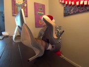 Preview 2 of Mrs. Clause Teases You with her Magical Nylon Soles! HD PREVIEW
