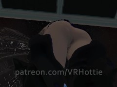 Cyberpunk 2077 Blue Haired Babe Fucks You in Pilot Chair Space Station Parody Robot POV Lap Dance
