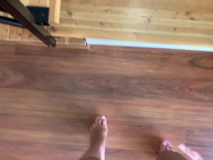 POV walking in platform stripper heels with belly ring and toe rings - Screenshot 9 of 16 - Legs