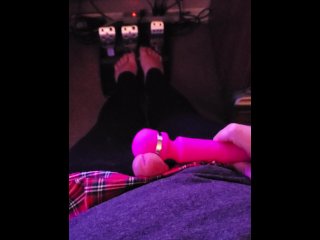 goth femboy cums hard and self post orgasm torture