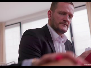 Horny Boss  Scott Pounds his assistant petite Christina Shine Hard before offloading in her mouth