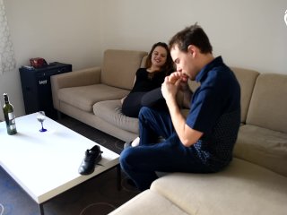 Bare feet in sneakers after workout (foot worship, foot smother, gym feet, sweaty feet, foot smell)