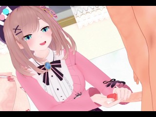 [VR 360 4K] Lulu Suzuhara Nijisanji Vtuber Handjob and Doggy Style