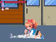Preview 2 of Lewd City Girls [Hentai pixel game] mixed sex facial blowjob while face siting
