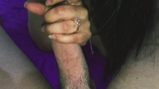 They Lick My Cock To Wake Up Latina Sucking Newly Raised Cock To Drink Milk