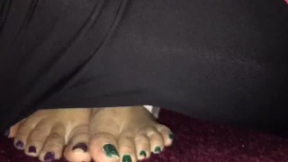 Sexy Asian feet stomps balls like grapes (preview)