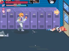 BONUS Lewd City Girls [Hentai pixel game] Deepthroat and cum in mouth scene