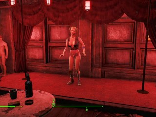 Pornô De Uma Linda Noiva, Uma Morena com Um Enorme Homem Forte Mutante | Heróis Fallout