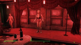 Porno de una bella novia, una morena con un enorme hombre fuerte mutante | Héroes de Fallout