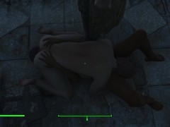 Has persuaded the blonde for lesbian sex in the bushes | Fallout