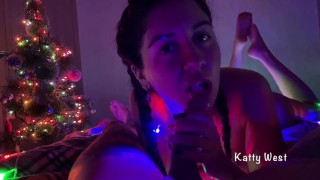 POV Blowjob And Cum Swallowing In The New Year