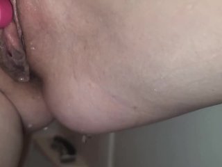 mysexielexie, real female cum, homemade wife, vibrator clit orgasm