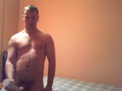 Stretching out on bed fucking my vet jet