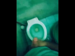 Straight Guy Jerking Off in Public Toilet Moaning Till He Cums