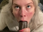 Preview 6 of Blonde Giving Sloppy Head Swallows