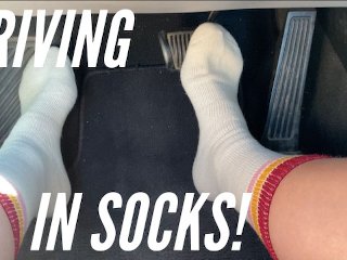 socks, kink, foot pov, gas pedal