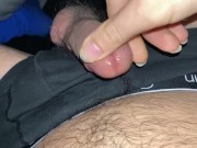 Preview 4 of Slut edges for 2 days under the sheets, leaking pre cum