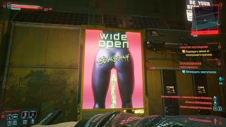 売春婦サイバーパンク77のゲームストリートのエロポスターと写真