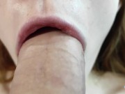 Preview 3 of ASMR / fucked her in the mouth. Cum in the mouth of a schoolgirl.