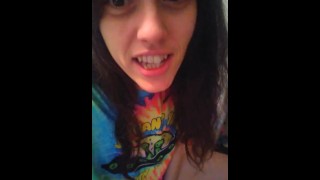 Pees On Her Tampon String Peeing Urine Piss Fetish Hairy Girl Sits On Dirty Toilet