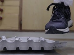 Sneakers Nike Crushing Egg Carton During The Quarantine