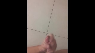 Fun time in the shower, Masturbation and unloads cum 