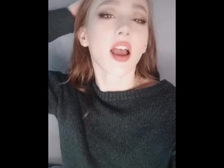 Naughty lustful girl gets naked on Tiktok