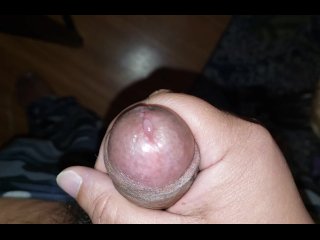 Cumming in the living room 