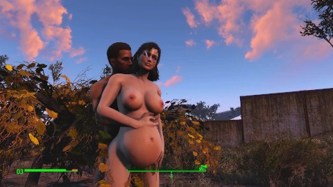 Une femme enceinte a des relations sexuelles avec toute la population | Jeu Porno 3d