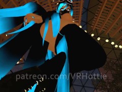 Thicc Thigh Fat Ass Blue Hair Masked Babe Stripped Choker Socks Face Sitting POV Lap Dance