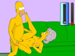 milf, simpsons, big cock, butt